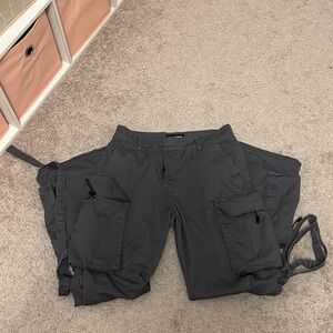 Fashion Nova Gray Cargo Pants